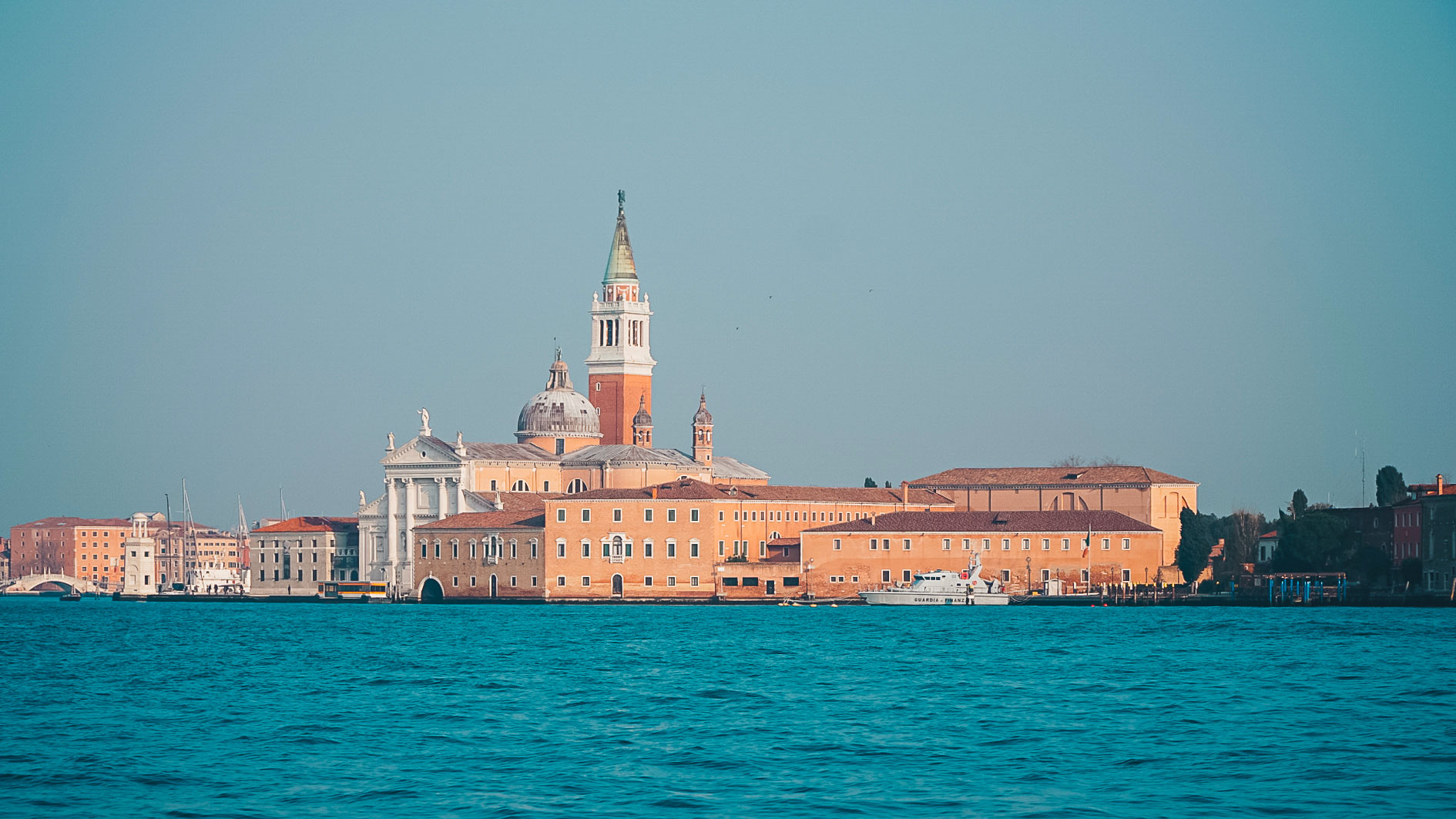 Veduta dell'Isola di San Giorgio, sede della Fondazione Giorgio che ospita l'iniziativa Le Stanxe della Fotografia